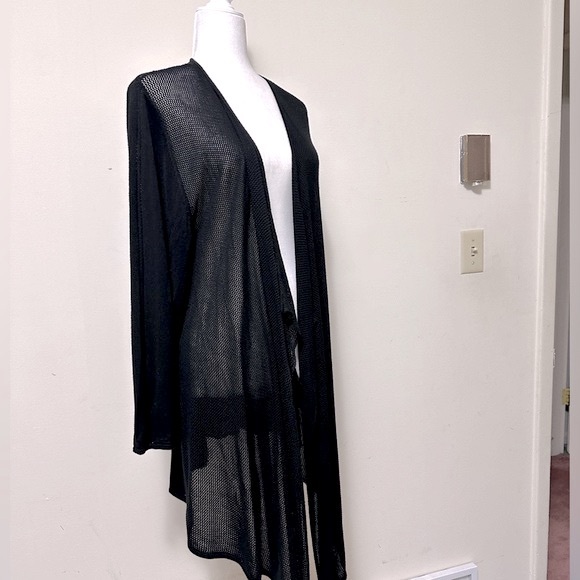 NEW Magaschoni Rayon Lightweight Thin Knit Cascading Panels w Open Front Wrap 1X - Picture 2 of 15